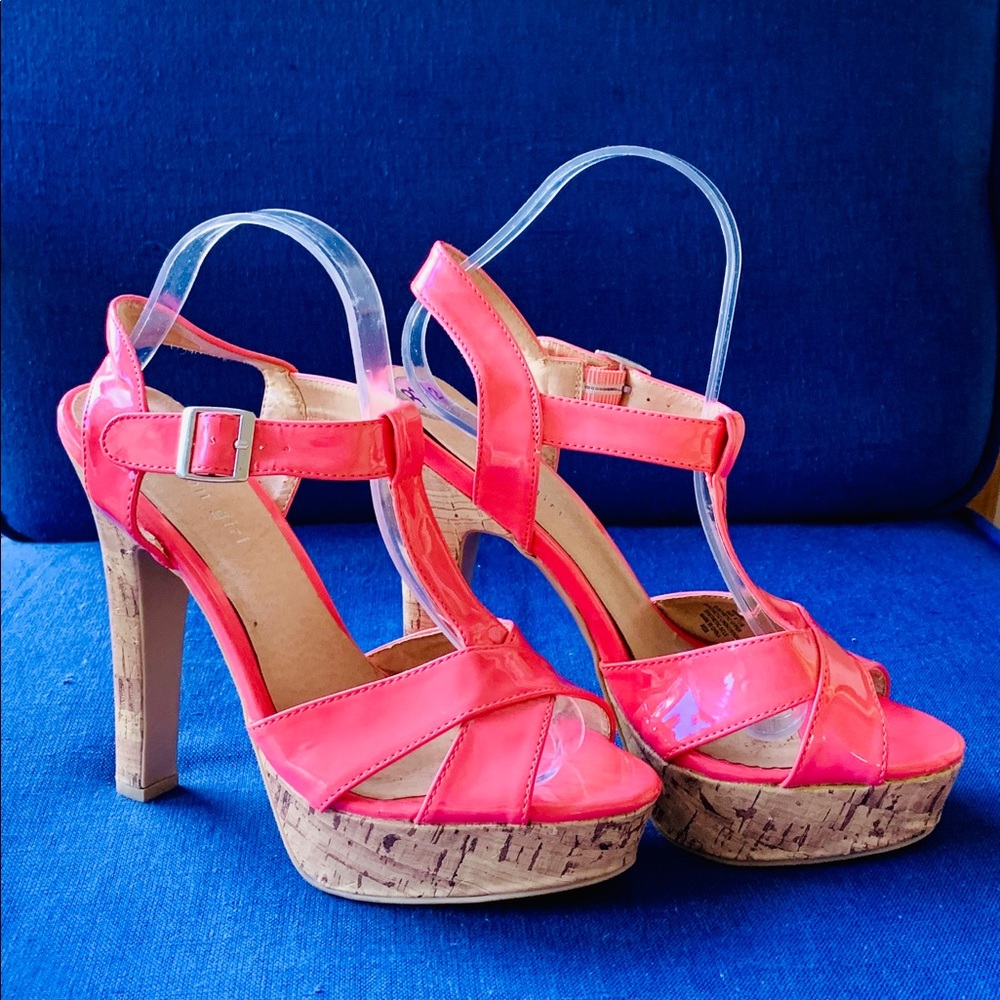 Madden Girl Marnia Coral Patent Platform Sandals